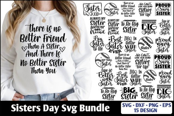 15 Sisters Day Svg Bundle: Graphics & T-Shirt Designs