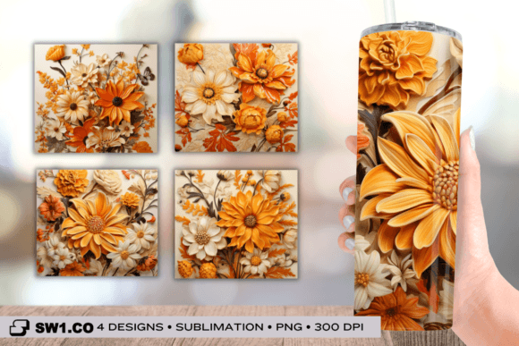 Autumn Flowers Tumbler Sublimation Wrap Review
