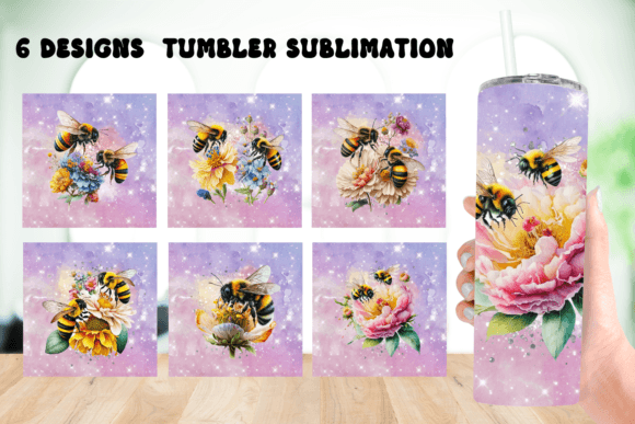 BEE Glitter Tumbler Wrap Sublimation: Graphics & Crafts