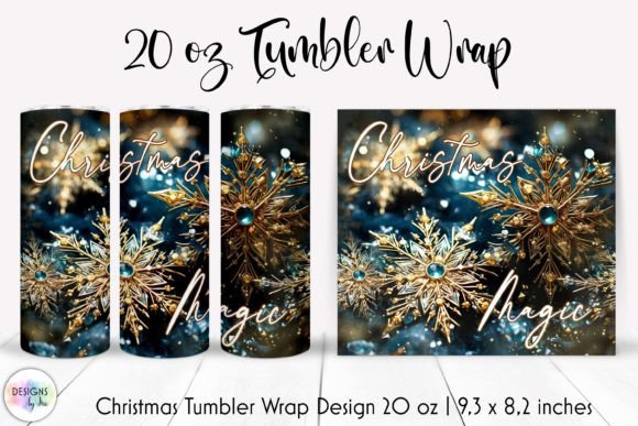 Christmas Magic Tumbler Wrap Sublimation Graphics