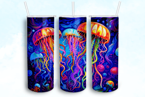 Colors 3 Jellyfish Graphics for Crafts Publishing