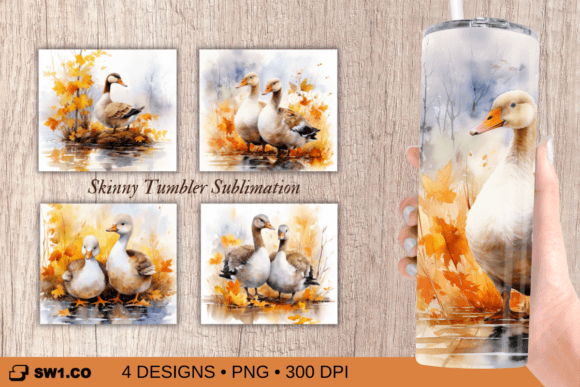 Geese Autumn Tumbler Sublimation Wrap: Crafts & Graphics Review