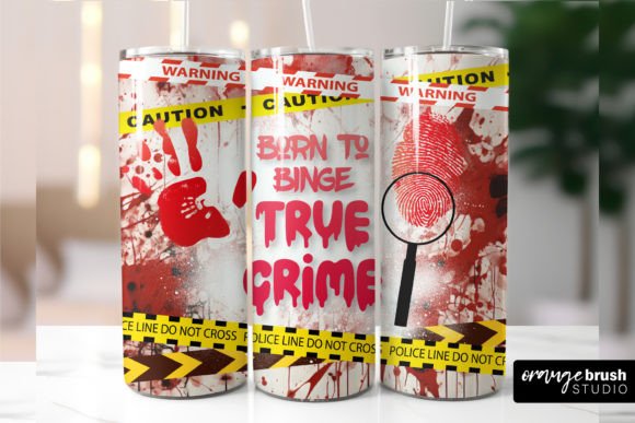 Halloween True Crime Tumbler Graphics for Crafts