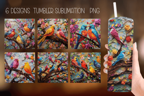 Impasto Painting Birds Tumbler Graphics & Crafts Review