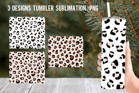 Leopard Tumbler Wrap Graphics for Crafts Branding