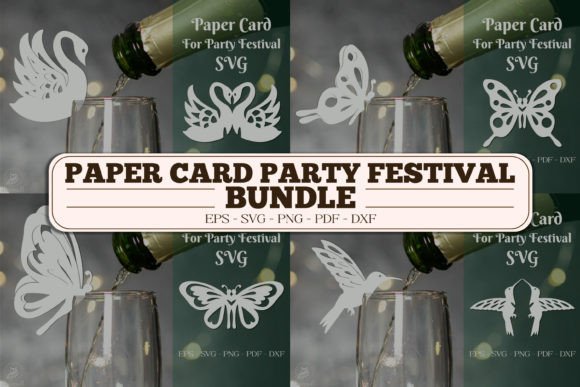 Paper Card for Party Festival Cup Glass: Graphics & Crafts