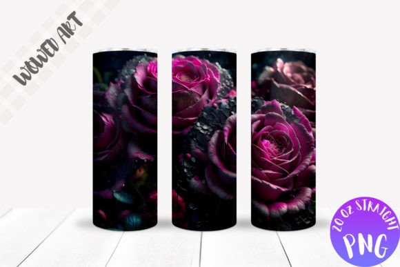 Pink 20oz Skinny Rose Tumbler Wrap for Crafts & Graphics