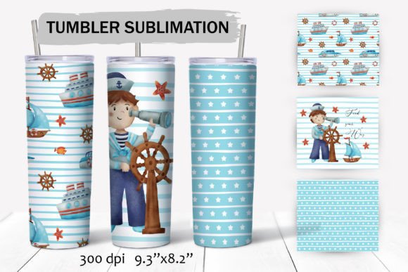 Sailor Boy N2 Sublimation Wraps: Crafts Graphics
