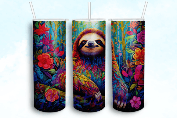 Sloth Flowers 20oz Skinny Tumbler Png Review for Crafts