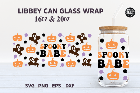 Spooky Babe Can Glass SVG Wrap: An Embroidery Designer’s Take