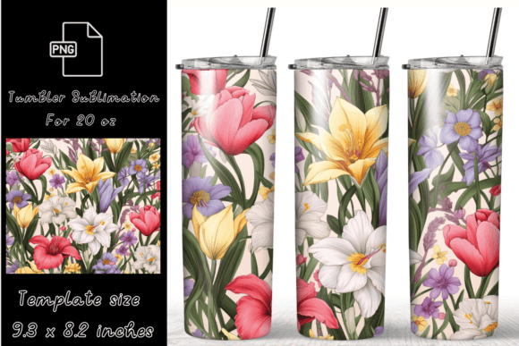 Spring Flowers 20oz Skinny Tumbler Design Review