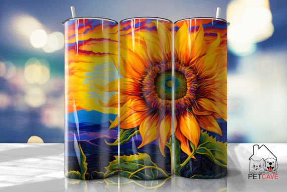 Sunflower Tumbler 20oz 3: Graphics for Craft Branding